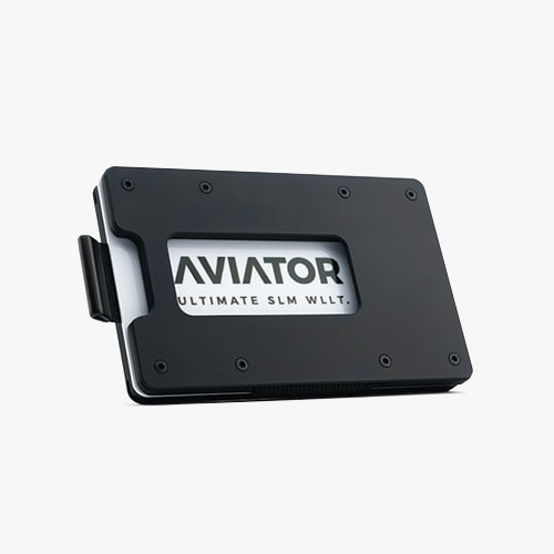 Aviator Wallet | Pure Black Slide