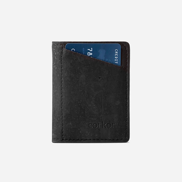 Corkor Vegan Cork RFID Safe Card Wallet, Black